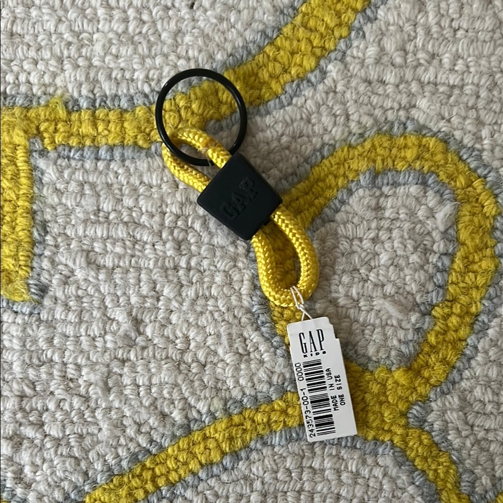 GAP Yellow and Black Keychain